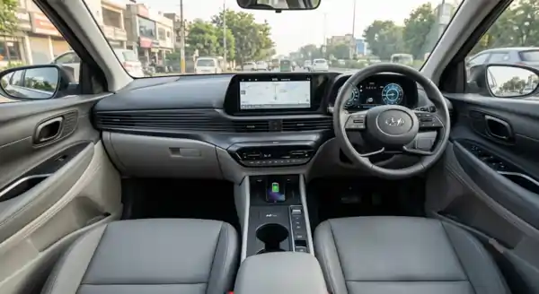 Luxury Car Curved Dashboard Interior